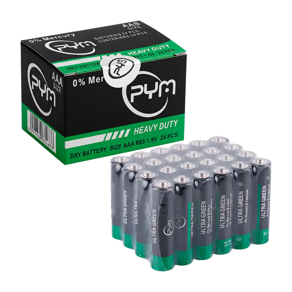 Caja de 24 pzas pilas green cells r03 aaa de 1.5v / heavy duty / 3315…