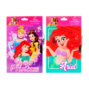 Diario pequeño con candado y diseño de princesas, variedad de diseños…
