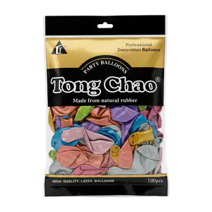 Paquete con 100 globos tong chao en colores surtido con efecto metáli…