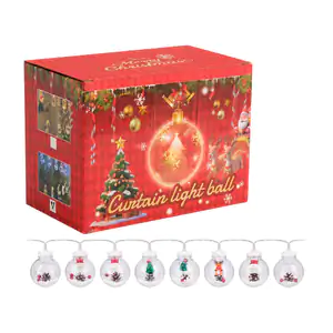Serie de luz rgb tipo guirnalda con 10 figuras 3d con tematica navide…