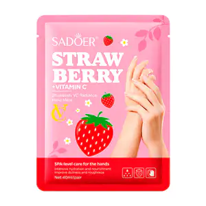 Mascarilla hidratante para manos sadoer 40ml con extracto de fresa y …