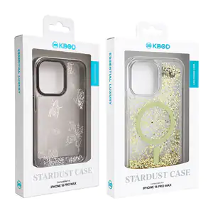 Funda rígida estampado de mariposa con agua y glitter para iphone 16 …