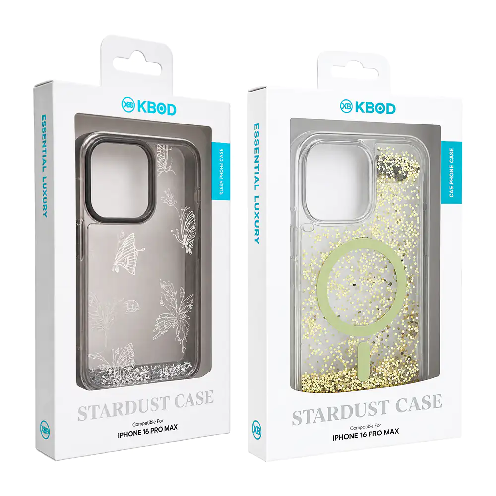 Funda rígida estampado de mariposa con agua y glitter para iphone 16 …
