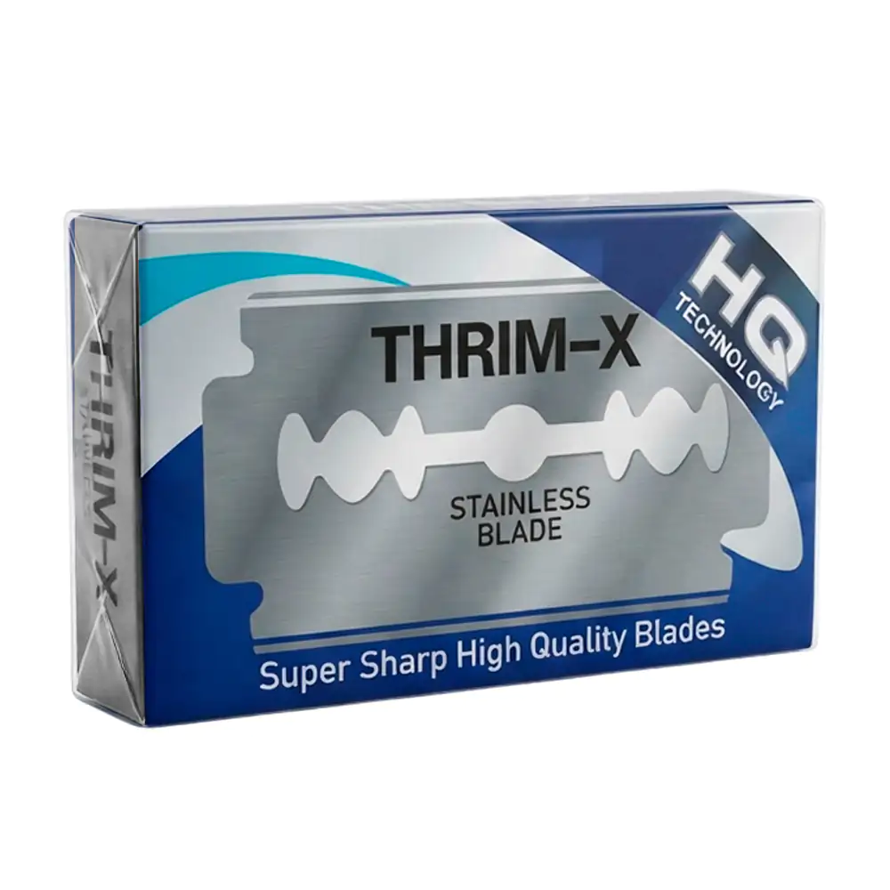 Paquete con 5 navajas thrim-x cuchillas para afeitar de acero inoxidable