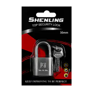Blíster con candado de seguridad shenling de 30mm + 3 llaves de repue…