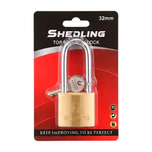 Blíster con candado de seguridad shenling, gancho largo de 32mm + 3 l…