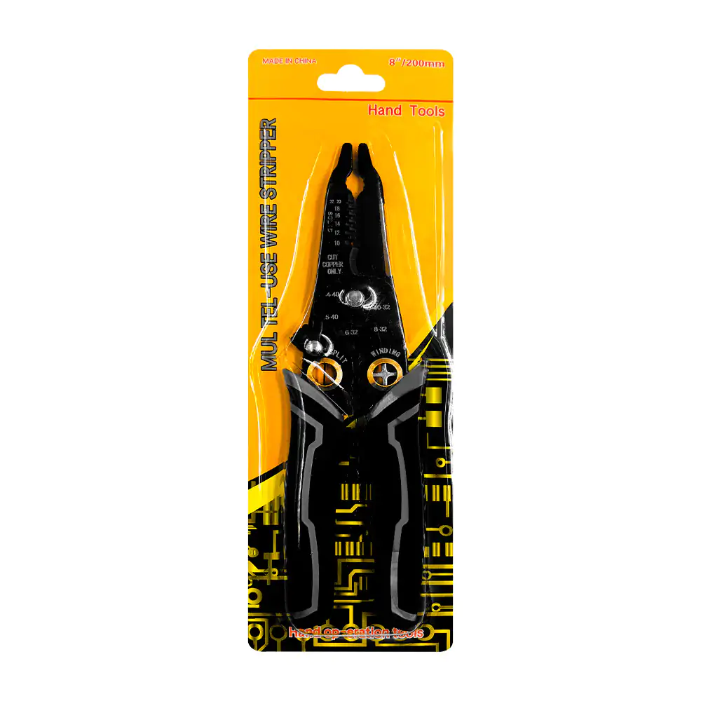 Pinza Pelacables  multifuncional con ponchadora crimpadora + cortador de cables / tl-36437