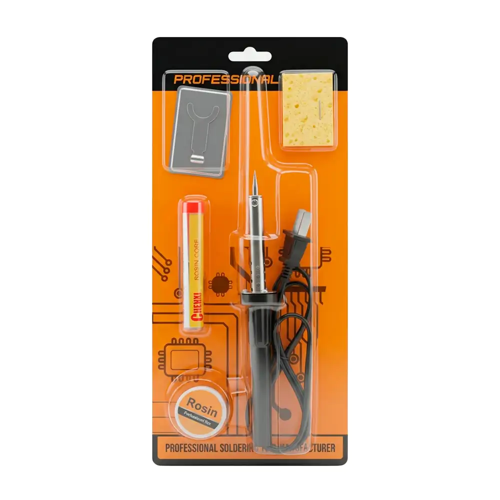 Kit de soldadura con cautín eléctrico tipo lápiz 40w, estaño de 63/37 + accesorios