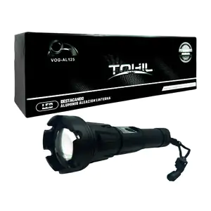 Linterna táctica manual recargable, luz led blanca con 5 modos de cam…