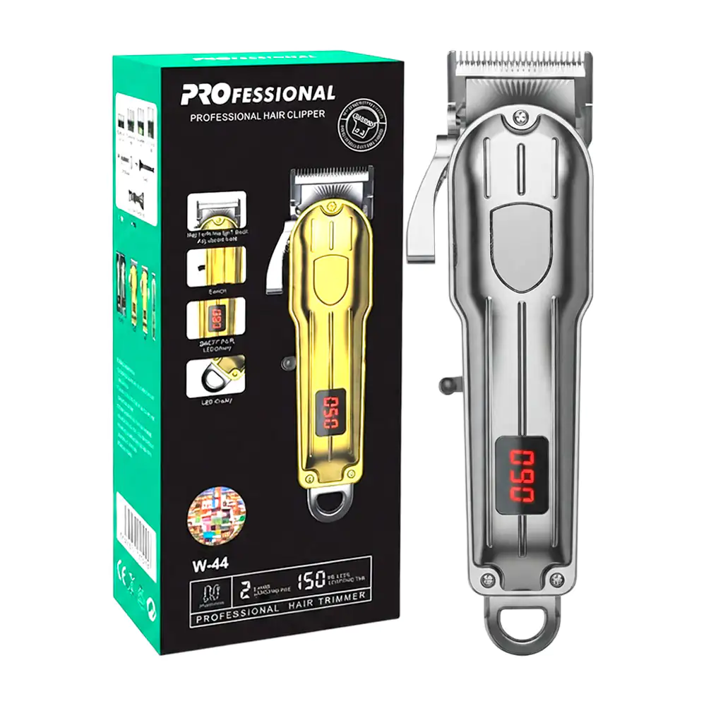 Máquina rasuradora profesional con indicador de batería + accesorios, variedad