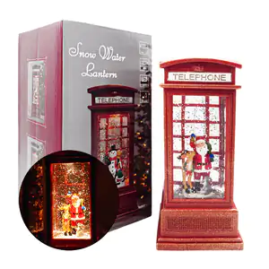 Adorno musical navideño de 20cm en forma de cabina telefonica vintage…