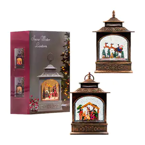 Adorno navideño musical vintage en forma de lámpara rectangular 30cm …