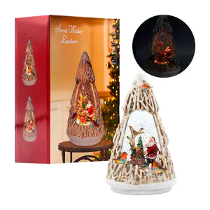 Adorno navideño musical en forma de pino con relieve 25cm con luz y f…