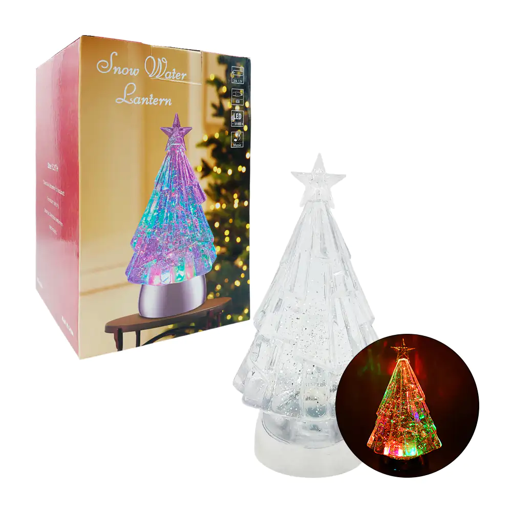 Figura musical, árbol de navidad holográfico 3d, 25cm con diseño de p…