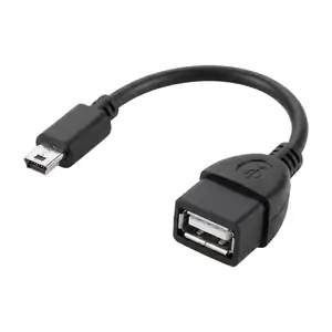 Cable adaptador otg v3 mini usb a usb hembra, 13cm