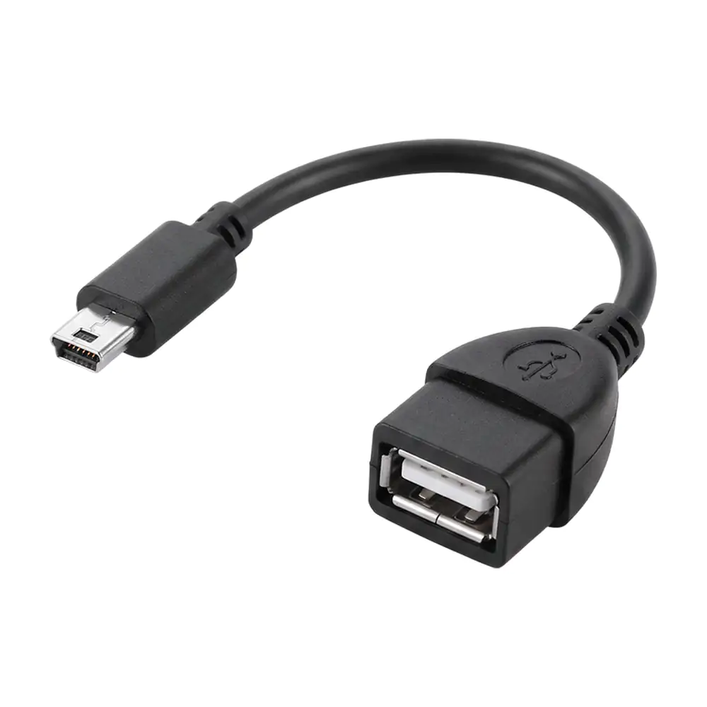 Cable adaptador otg v3 mini usb a usb hembra, 13cm