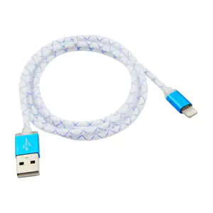 Cable usb a lightning de 1m con recubrimiento de malla textil, varied…