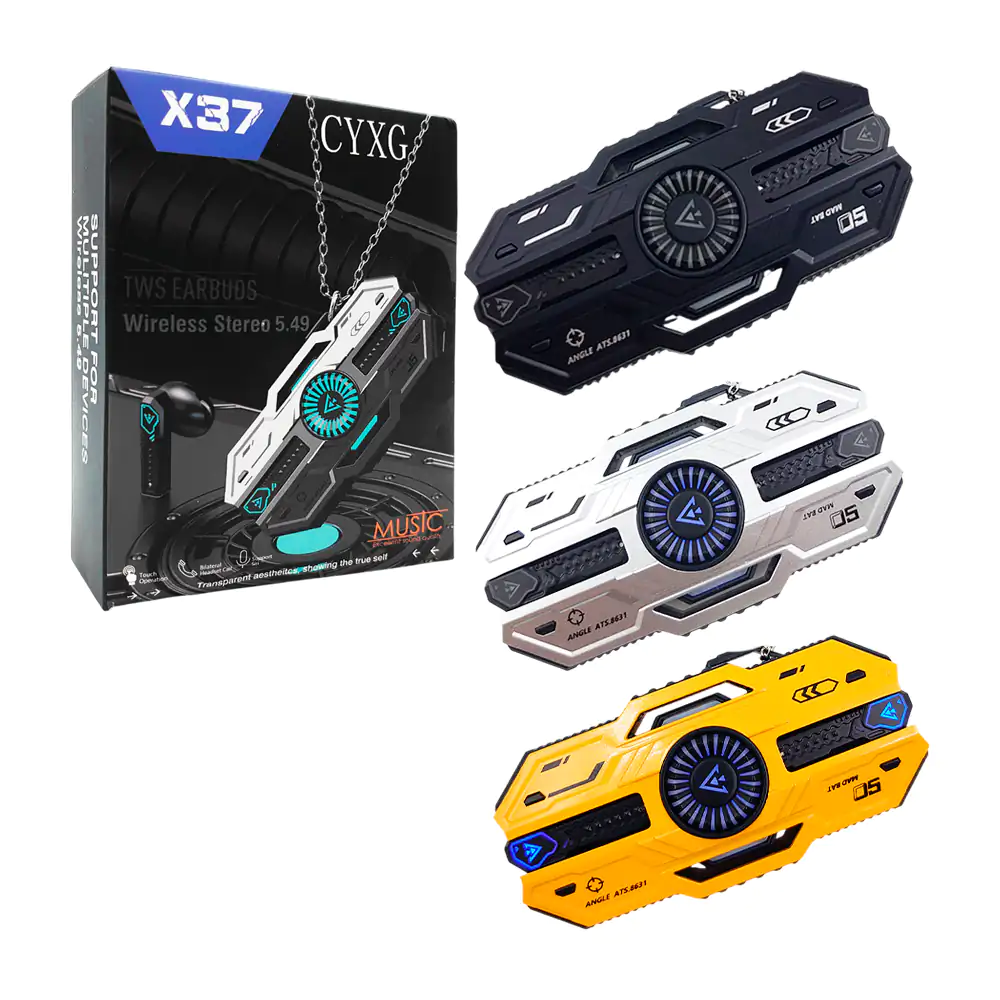 Audífonos inalámbricos x37 con diseño futurista, sonido estéreo, tipo…