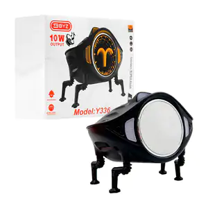 Bocina inalámbrica byz con diseño tipo robot con modos de iluminación…