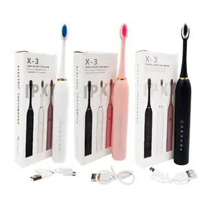Cepillo dental eléctrico recargable con 6 velocidades + 4 cabezales d…