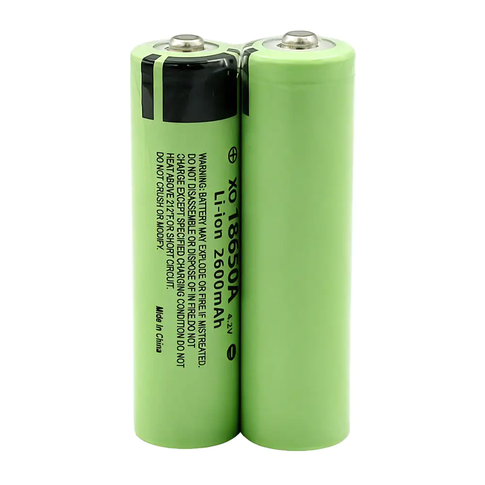 Par de baterías recargables li-ion de 2600mAh y 4.2v, color verde / z…