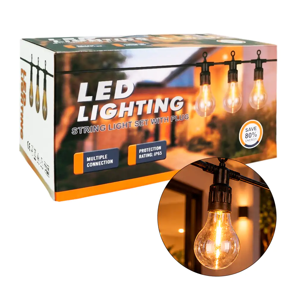Serie de guirnalda decorativa de 5 metros y 10 focos de luz led efect…