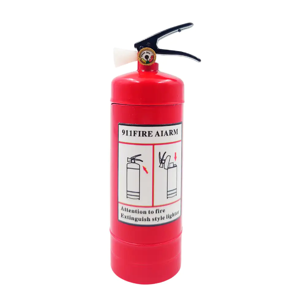 1pza Encendedor de gas recargable con diseño de extintor, 9cm / zm24-5133