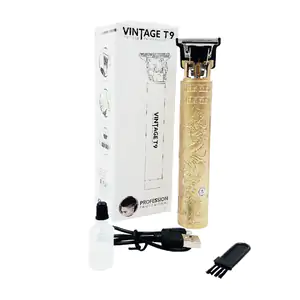 Máquina vintage inalámbrica con diseño dorado de dragon + 3 peines in…