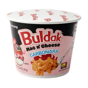 1pza mini tazón buldak mac n´cheese carbonara, sopa instantánea sabor…