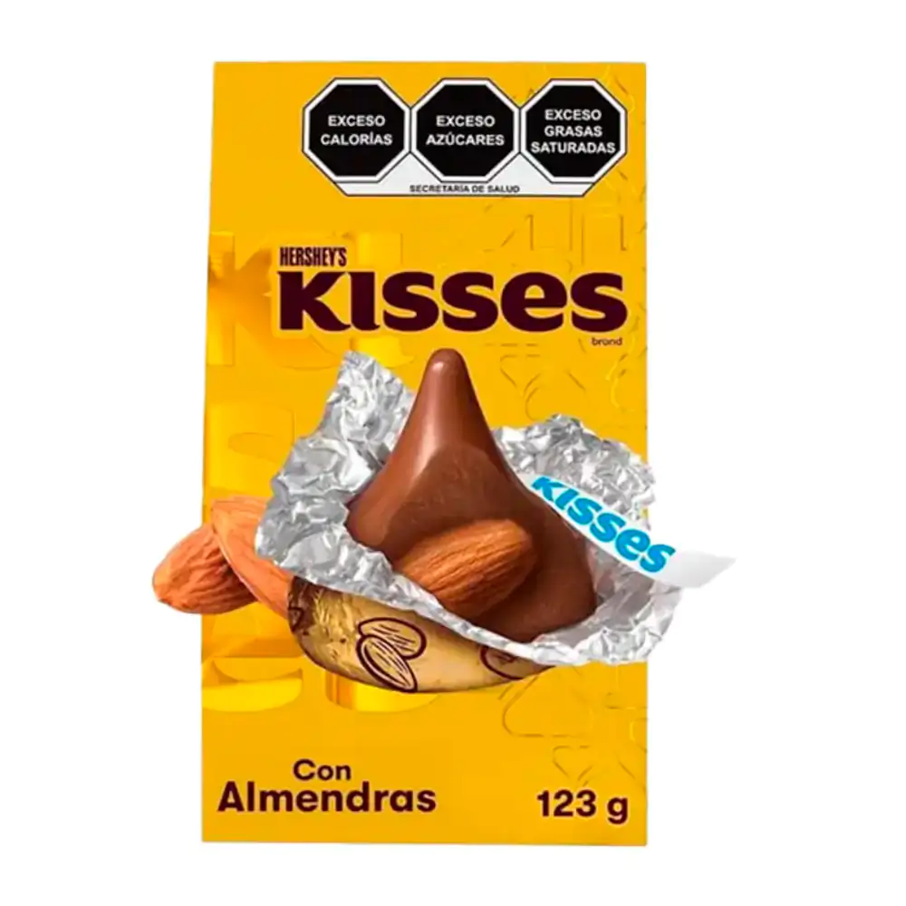 Caja kisses, chocolate con leche y relleno suave y relleno de almendra 123g / 596164