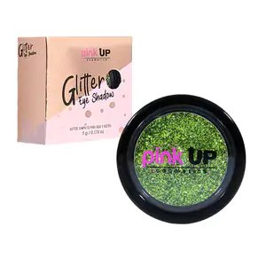 Glitter compacto pink up 5g, para ojos y cuerpo, tono green apple / p…