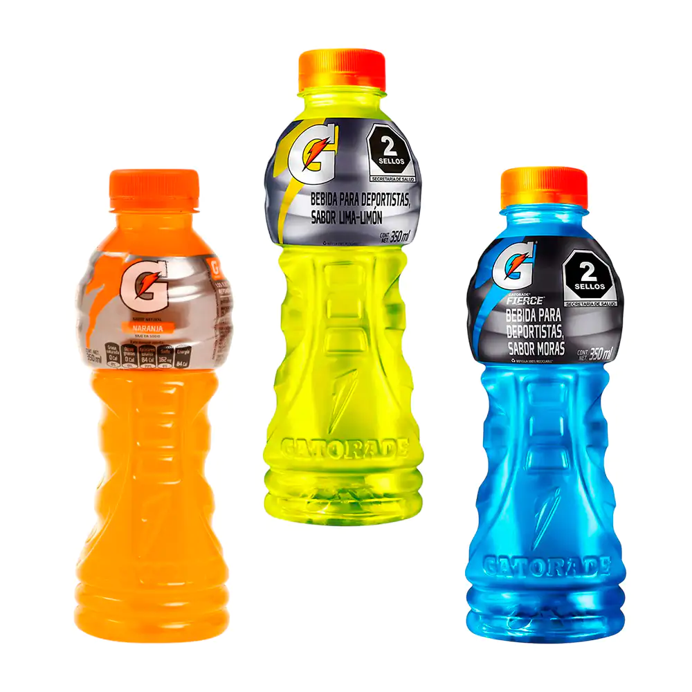 Bebida hidratante gatorade, 350ml, variedad de sabores / gatorade.350