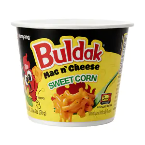 1pza mini tazón buldak mac n´cheese sweet corn, sopa instantánea de m…