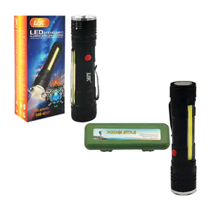 Linterna táctica power style recargable con entrada usb + pila recarg…